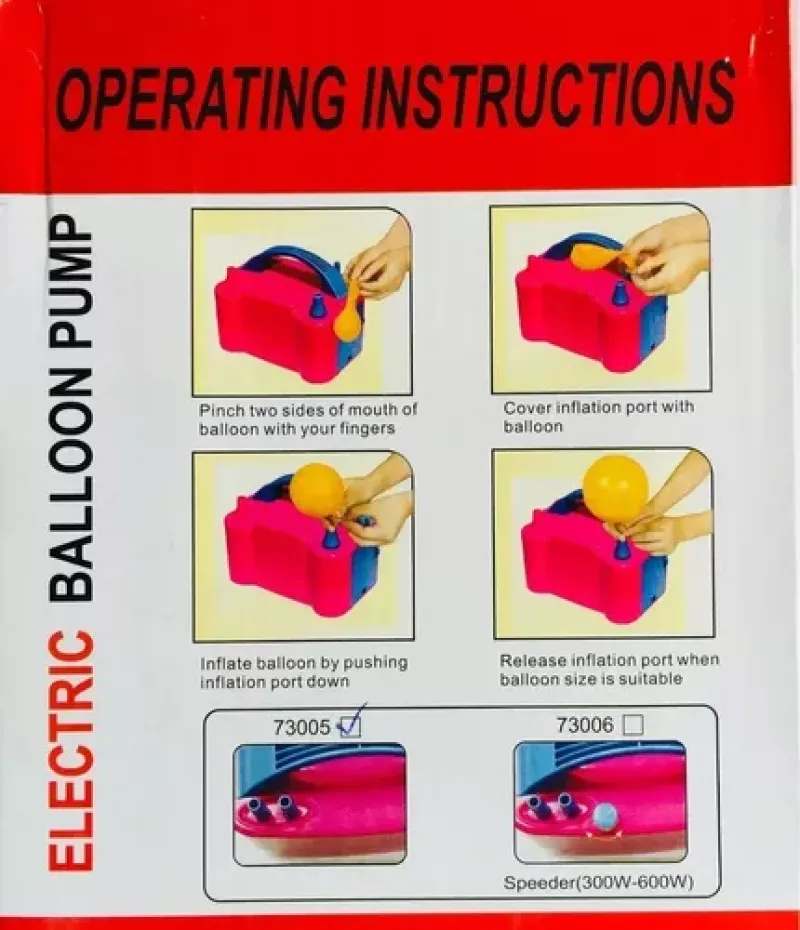 Comprar Inflador Electrico De Globos X2 Boquilla en Electroshopy - Ángulo 3